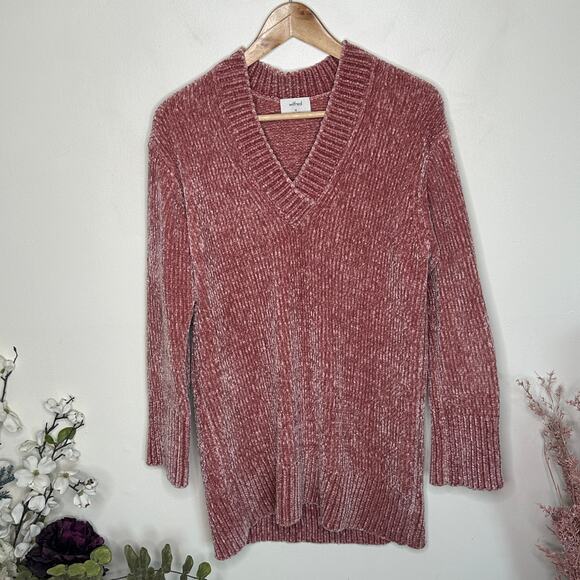 WILFRED x ARITZIA Violetta Chenille Sweater Mauve Pink Sz XS {3E22} - Picture 3 of 6